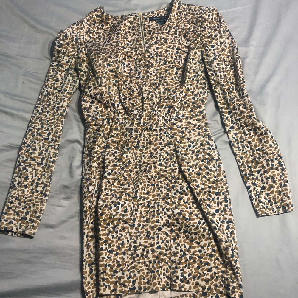 French Connection long sleeved cheetah dress